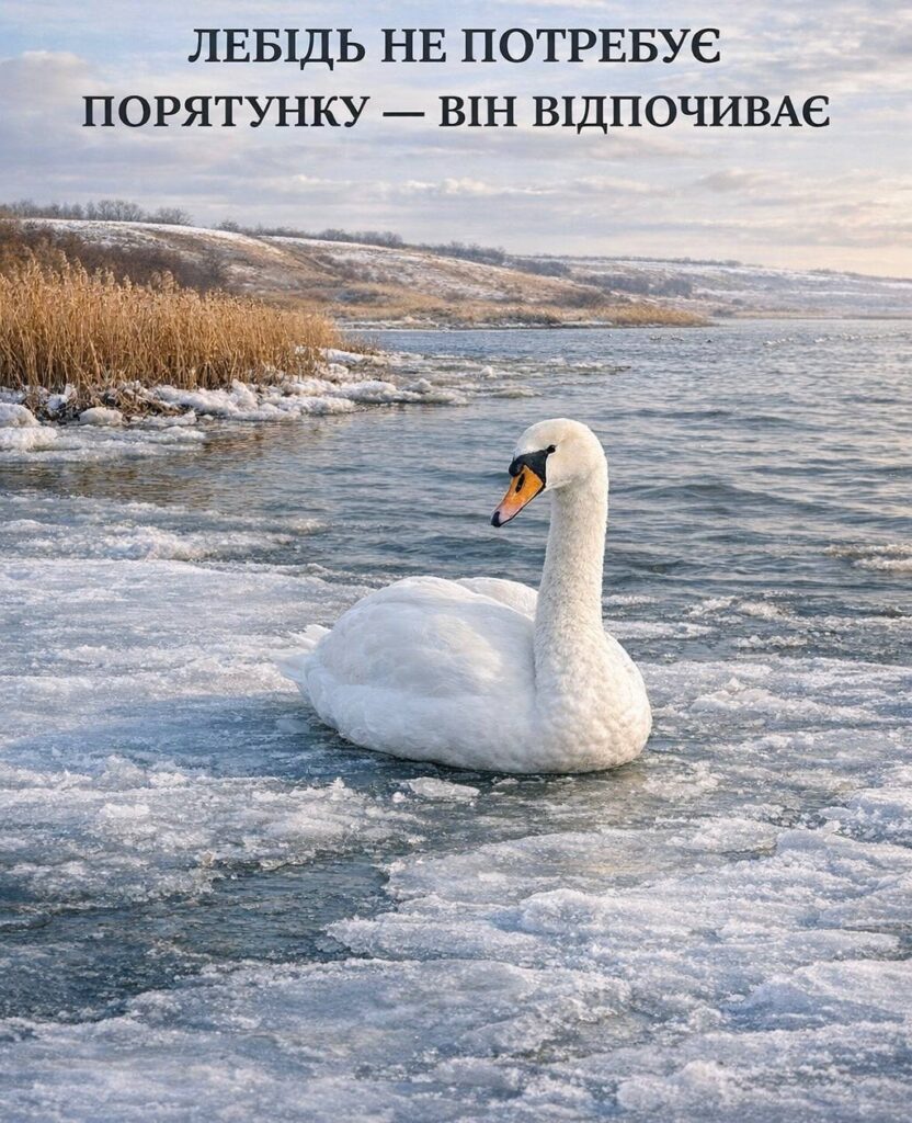 Зимівля лебедів на водоймах РЛП "Тилігульський"